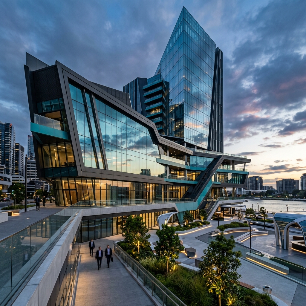 Glass facade before IzolGlass film application